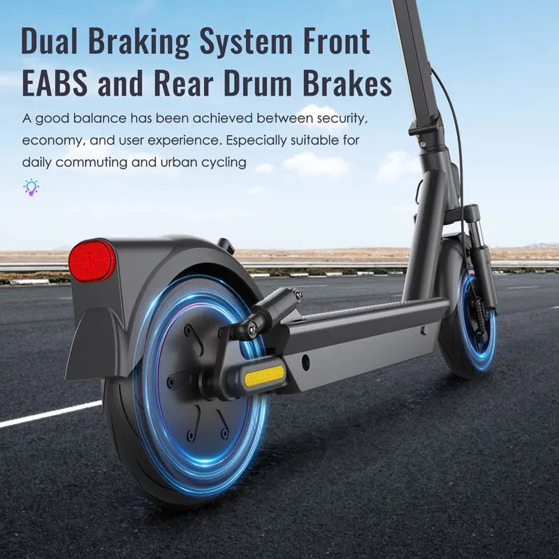 MAX PRO Scooter Elettrico da 600W con Pneumatici ad Aria da 10 Pollici
