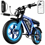 C200 Bicicletta Elettrica con Pneumatici Grandi da 20 Pollici, 1000W, Batteria da 48V 17.5Ah, Doppia Sospensione & Shimano a 7 Velocità