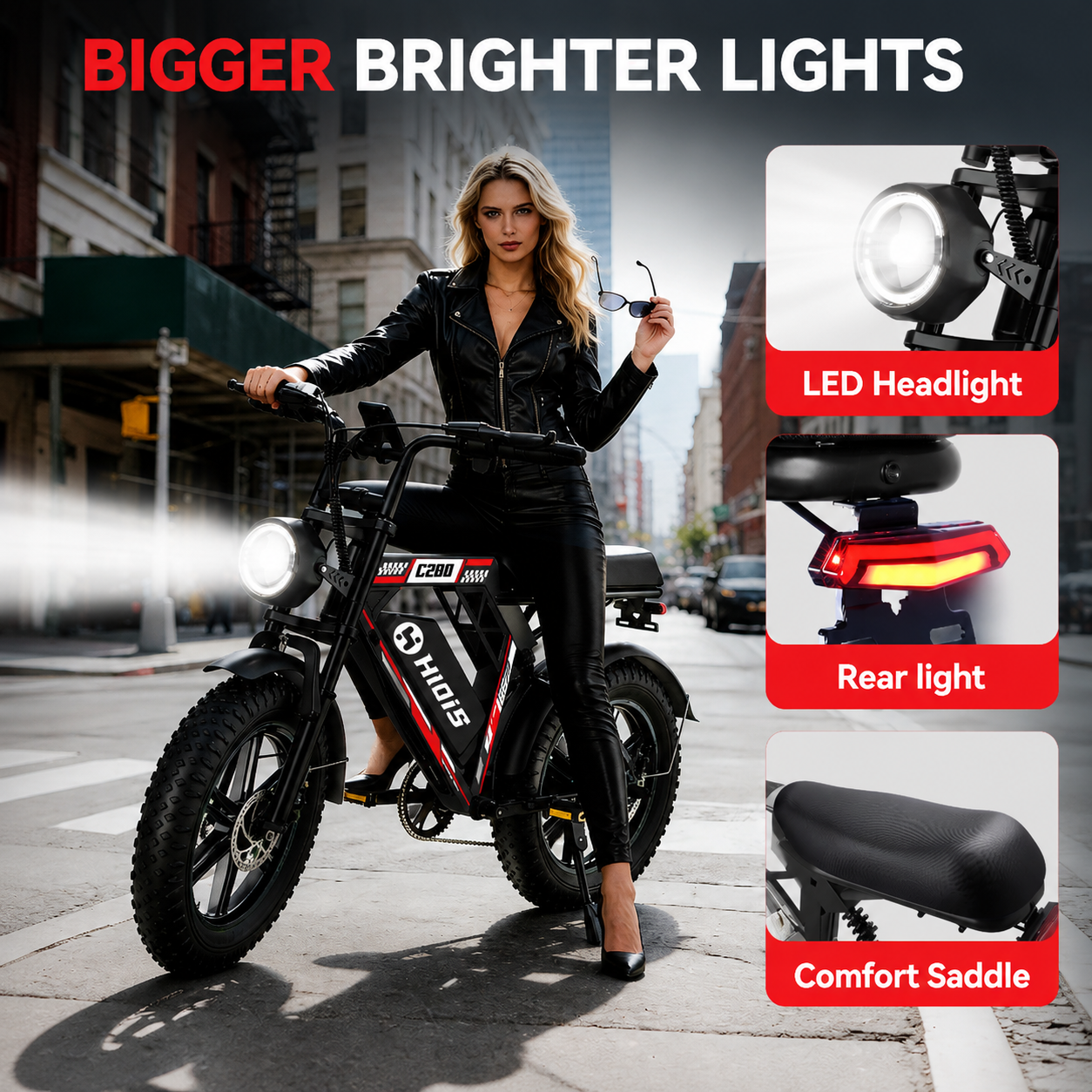 HiQiS C200 Mountain Fat Tire Electric Bike