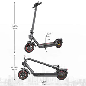 MAX PRO Scooter Elettrico da 600W con Pneumatici ad Aria da 10 Pollici