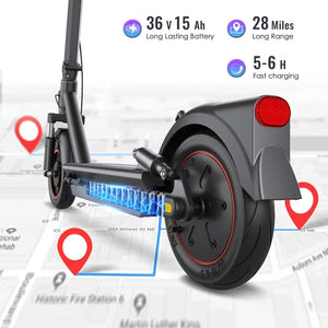 MAX PRO Scooter Elettrico da 600W con Pneumatici ad Aria da 10 Pollici