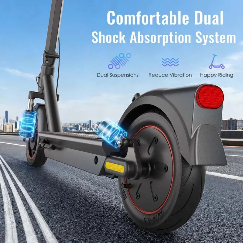 MAX PRO Scooter Elettrico da 600W con Pneumatici ad Aria da 10 Pollici